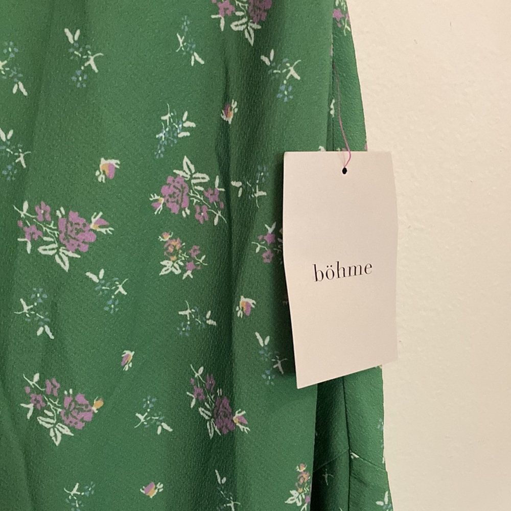 Bohme Ellianna Green Floral Maxi Dress Formal Wedding Guest Summer Vacation - Picture 8 of 13